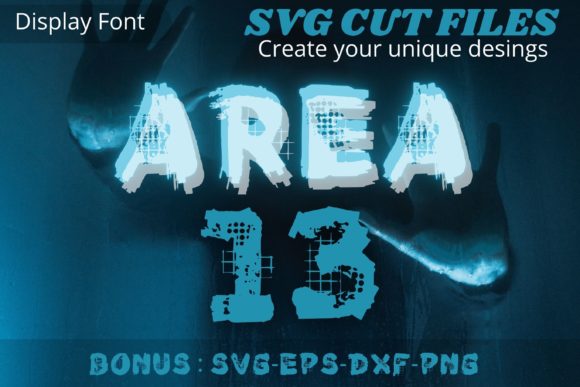 Area 13 Font: A Sketchy, Creepy Display Typeface for Halloween Branding