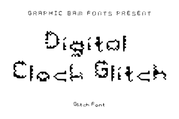 Digital Clock Glitch: A Glitched Screen Typeface for Makers