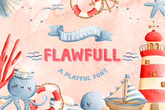 Flawfull Font: Playful & Chic Display Typeface for Crafters