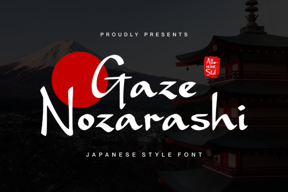 Gaze Nozarashi Display Font for Handmade Branding