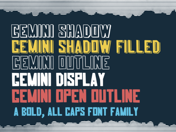 Gemini: A Bold All-Caps Display Font for Distinctive Branding