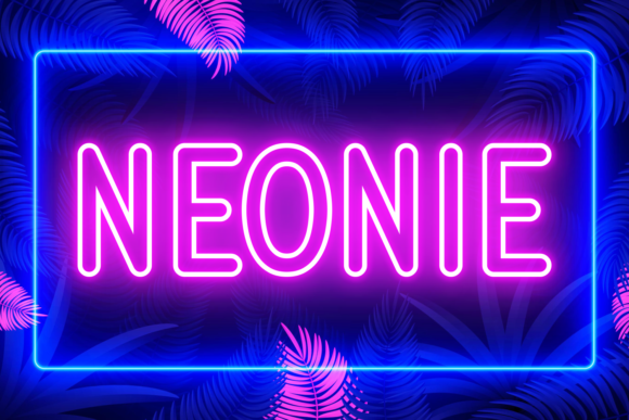 Neonie: A Cool Outlined Display Font for Brand Identity