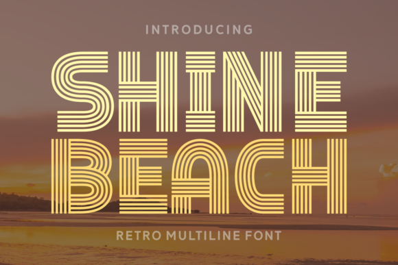 Shine Beach: A Retro-Futuristic Display Font for Bold Campaign Headlines