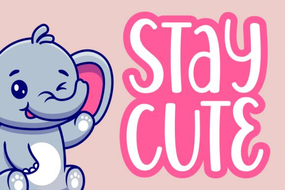 Stay Cute Font: A Playful Display Typeface for Kids’ Brands