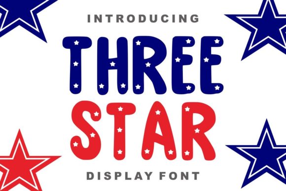 Three Star Font: Playful Display Fonts for Craft & Brand Projects