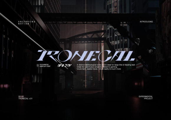 Tronecal Display Font for Modern Handmade Branding