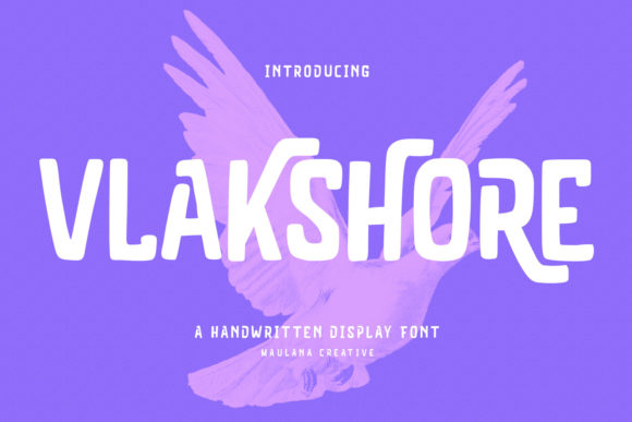 Vlakshore Handwritten Display Font for Small Business Branding