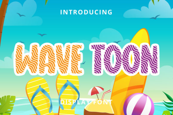 Wave Toon Display Font for Handmade & Printable Creators